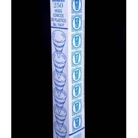 VASO CÓNICO 104P CUEVAS 250PZS.(PLAST)