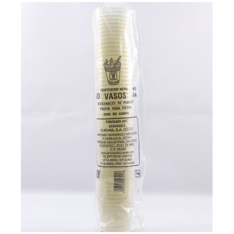 VASO PLÁSTICO 0 CUEVAS 50PZS.