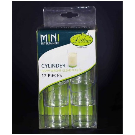 MINI CILINDRO DE PLÁSTICO C/12 PZS. PTE.