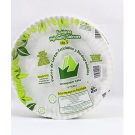 PLATO DE CARTÓN CIRCULAR 5 C/75 PZS.