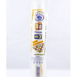 VASO PLÁSTICO 7 REYMA 50PZS.
