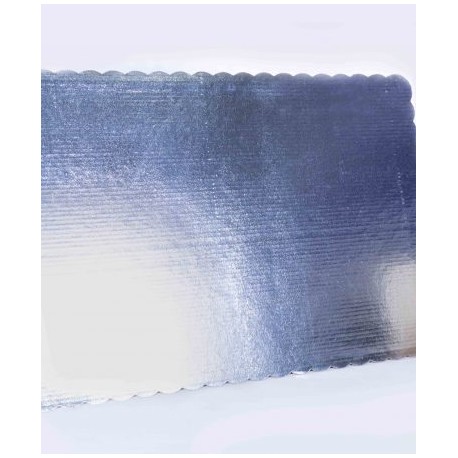 BASE DE CARTÓN RECTANGULAR 65X45 PLATA