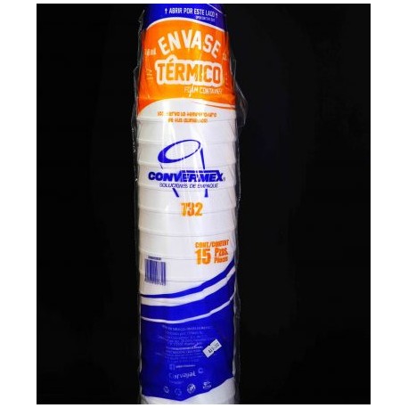 CONVERMEX – ENVASE TÉRMICO 732 C/15 PZS.