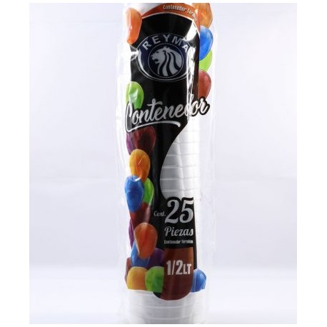 REYMA – ENVASE TÉRMICO 1/2L C/25PZS.